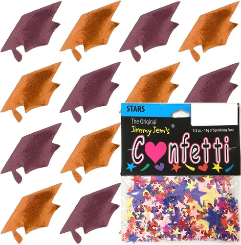 Miniatura 11 de Confetti Grad Cap Negro, Azul Marino Combo - 2 bolsas de media onza (1 oz)