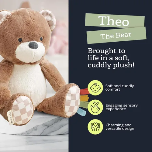 Miniatura 2 de Itzy Ritzy Snuggles Juguete de Peluche – Animal de Peluche Suave para Bebés, Niños y Adultos – Cintas Sensoriales y Telas Texturizadas para Juego