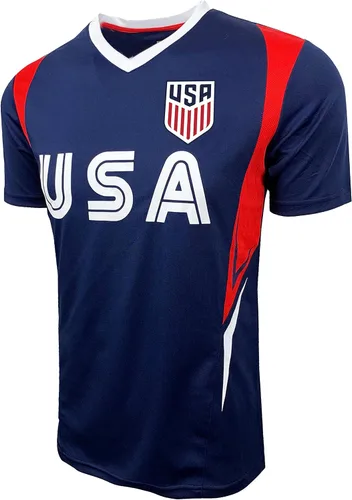 Icon Sports Camiseta de fútbol para adultos USMNT de la Federación de Fútbol de los Estados Unidos