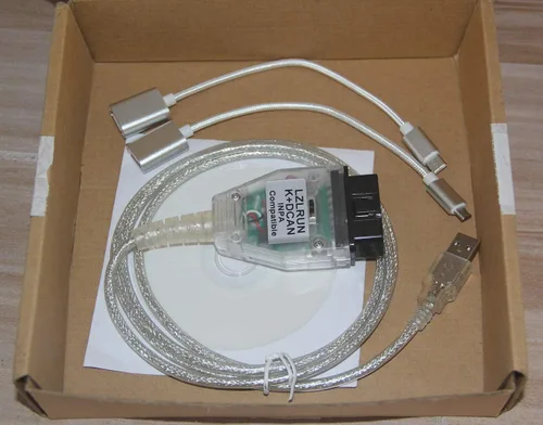 Miniatura 6 de LZLRUN K+CAN K+DCAN Cable de herramienta de escáner de diagnóstico para auto OBD USB Interfaz para BMW con FT232RL (con interruptor)