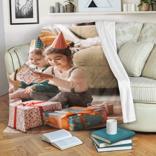 Miniatura 4 de Manta personalizada con fotos, mantas personalizadas con imagen para madre, padre, niños, hermana, amigos, parejas, cumpleaños, 1 foto, 30 x 40