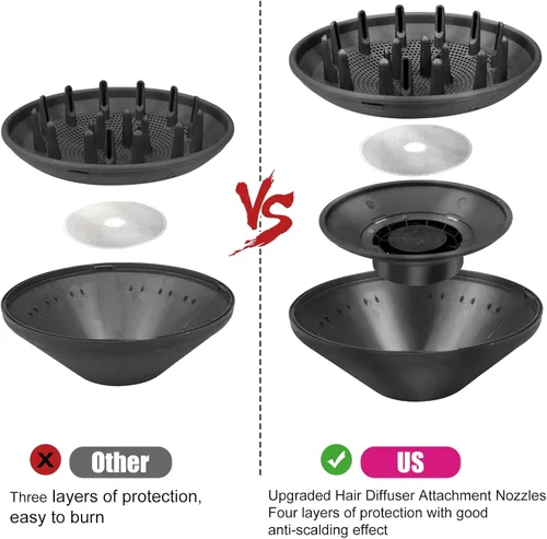 Miniatura 4 de Juego de accesorios de difusor y adaptador para Dyson Airwrap, para Airwrap Styler en una combinación de secador de pelo