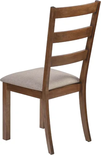 Miniatura 7 de Monarch Specialties I 1313 - Silla de comedor, 2 unidades, laterales, tapizada, cocina, comedor, tela, patas de madera, marrón, beige, transición