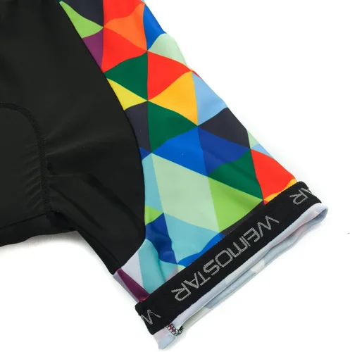 Miniatura 123 de Weimostar Hombre Ciclismo Jersey Manga Corta Bicicleta Ropa Multicolor Diamante