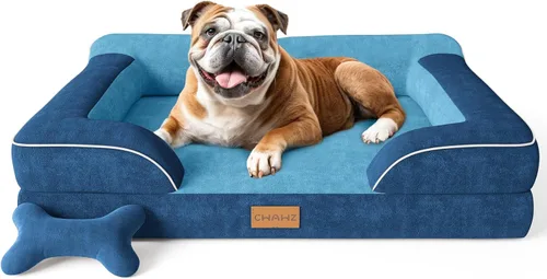 Miniatura 11 de CWAWZ Cama ortopédica para perros extra grandes, cama ortopédica para perros con espuma viscoelástica de gel refrescante, cama impermeable para Negro