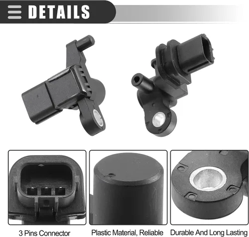 Miniatura 5 de Motoforti Sensor de posición del árbol de levas, para Honda Civic DX EX GX HX LX 1.7L L4 - CNG 1.7L L4 - Gas 2001-2003, ABS, 37500-PLC-015, negro, 1
