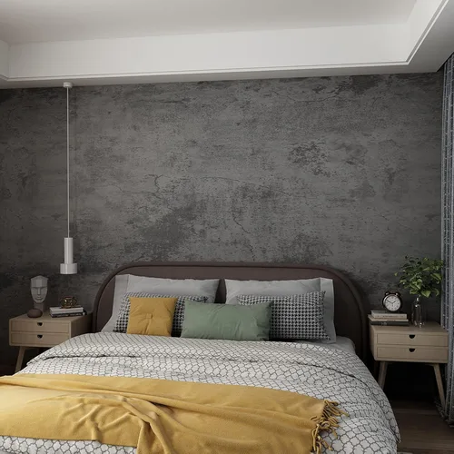 Miniatura 11 de 3yecao Papel tapiz de hormigón extra grueso de 31"×157" azul claro gris negro despegable y adhesivo efecto 3D papel de contacto de hormigón Azul