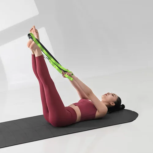 Miniatura 6 de SANKUU - Correas de yoga para estiramiento con 12 bucles, póster de entrenamiento, correas para estiramiento, equipo de terapia física, bandas
