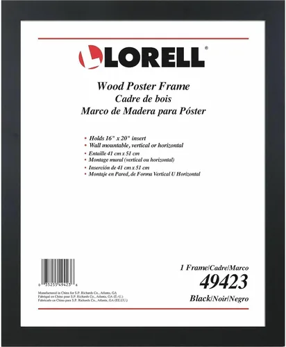 Lorell Marco para póster, 16 x 20 pulgadas, madera, negro