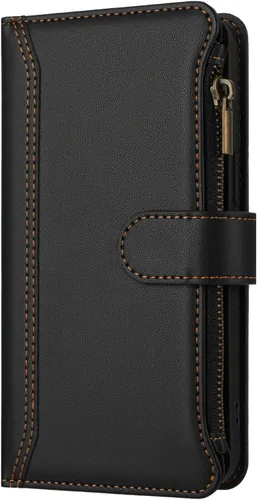 Miniatura 6 de Compatible con Realme P1 Pro, compatible con Realme 12 Pro 5G / 12 Pro Plus 5G, funda con función atril y doble ranura para tarjetas con cremallera