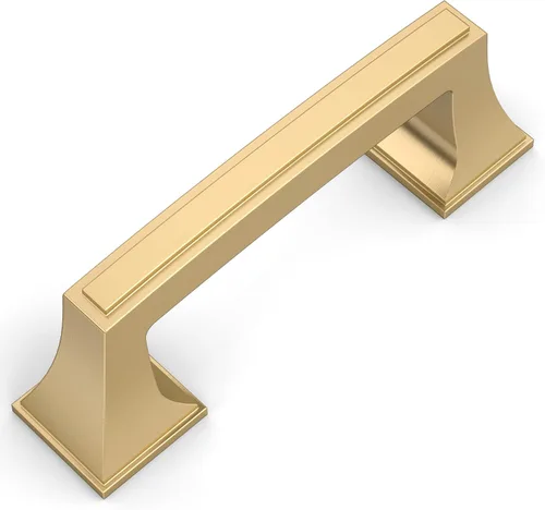 Miniatura 25 de Amerdeco ZH0010 - Paquete de 10 tiradores de gabinete de níquel satinado cepillado de 3 pulgadas (2.992 in) con agujero central para gabinetes