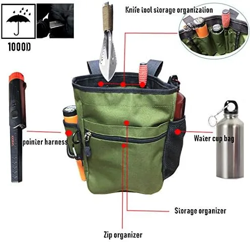 Miniatura 7 de Bolsa para hallazgos de detector de metales shrxy Bolsa de cintura Digger de herramientas para PinPointer Garrett Detector Xp ProPointer Accesorios