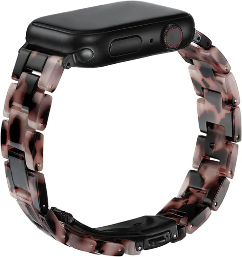 Miniatura 24 de Wongeto - Correa de resina compatible con Apple Watch Band (38mm 40mm) 1.496 pulgadas, 1.575 pulgadas, serie 5/4/3/2/1 para mujer y hombre con Rosa