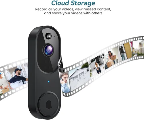 Miniatura 7 de Orbitell Cámara de timbre de video inalámbrica Wi-Fi con audio bidireccional, detección de movimiento AI, visión nocturna y almacenamiento