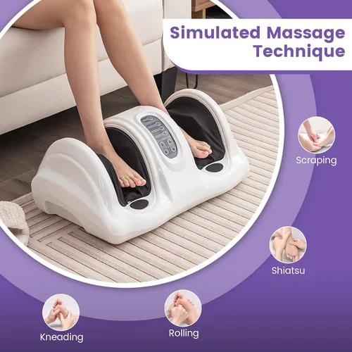 Miniatura 6 de Giantex Masajeador de Pies Shiatsu para Pies, Pierna, Pantorrilla, Tobillo, Alivia el Dolor, Regalo de Spa, Masaje Profundo de Amasado y Rodamiento