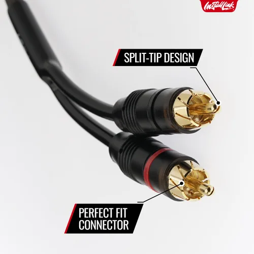 Miniatura 3 de Install Link Cable de audio RCA para subwoofer o cable estéreo, 2 canales, 12 pies