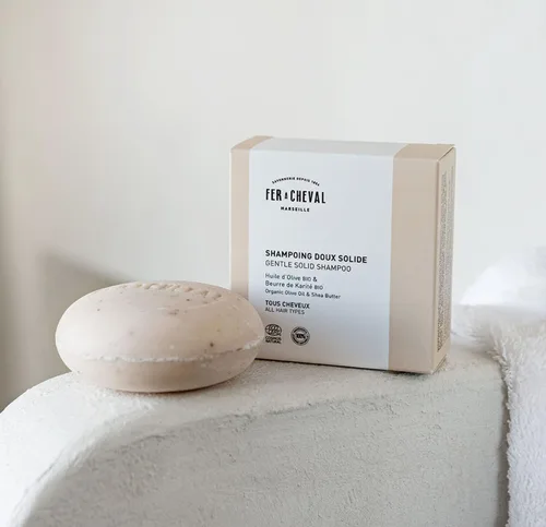 Miniatura 4 de Fer à Cheval Gentle Solid Shampoo 3.53 oz/3.53 onzas – Aceite de oliva orgánico y manteca de karité, aroma natural de leche de avena, sin silicona