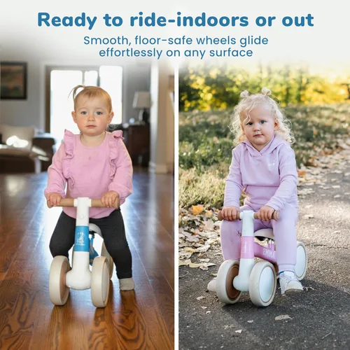 Miniatura 6 de Bicicleta de Equilibrio Personalizada para Bebés de 1 Año Ligera y Segura - Sin Bordes Agudos Ruedas Silenciosas para Paseos Suaves y Tranquilos