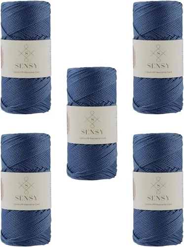 Miniatura 27 de Sensy - Cuerda de poliéster de 0.059 in y 164 yardas, cuerda de poliéster 100% polipropileno, cordón de macramé de 0.059 in, cuerda de ganchillo