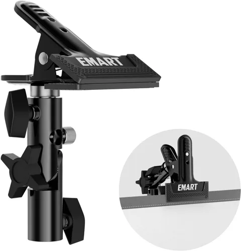 Soporte para reflector de fotografía EMART, abrazadera de metal de 5/8 pulgadas de servicio pesado para estudio fotográfico y de video, clip de