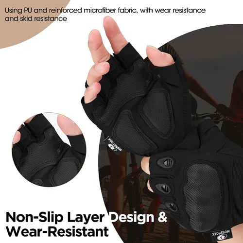 Miniatura 4 de Mossy Oak Fingerless Motorcycle Gloves for Men