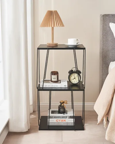 Miniatura 4 de KJGKK Mesa auxiliar alta, mesa auxiliar pequeña, mesa decorativa de 29 pulgadas de alto, mesita de noche para sala de estar, dormitorio y oficina