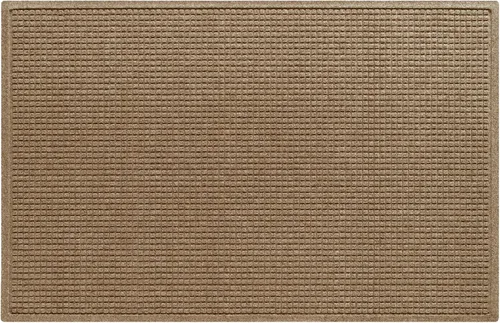 WaterHog Squares - Tapete absorbente para puerta delantera, para interiores y exteriores, con parte trasera de goma antideslizante, atrapador de