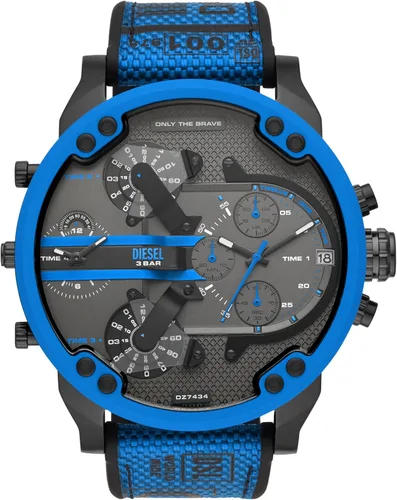 Miniatura 19 de Diesel Mr. Daddy 2.0 - Reloj de hombre con cronógrafo de tamaño extra grande y correa de acero inoxidable, silicona o cuero