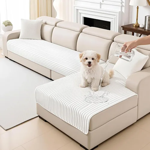 Miniatura 13 de MYSKY HOME Fundas de sofá para sofá seccional, funda de sofá en forma de L, fundas de sofá 100% impermeables para perros, funda de sofá modular