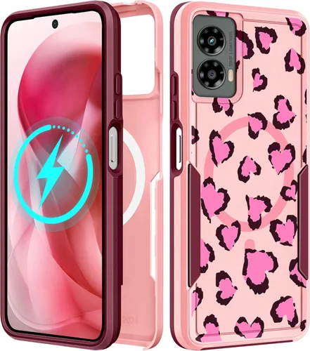Miniatura 61 de Funda para Moto G 5G 2024 – Compatible con MagSafe para mujeres y niñas, bonita funda protectora magnética para teléfono, diseño femenino Kawaii