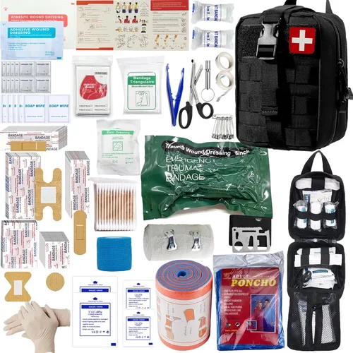 Kit universal de primeros auxilios IFAK para trauma, bolsas Molle, kit de supervivencia de emergencia adecuado para el hogar, automóvil, viajes,