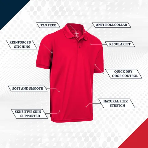 Miniatura 5 de Premium Wear Boys High Moisture Wicking Polo T Shirts