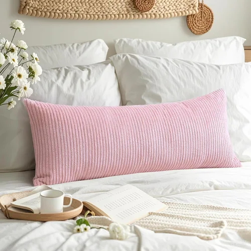 Miniatura 133 de Artscope Fundas de Almohada de Pana a Rayas Acogedoras Súper Suaves Decorativas Cuadradas Fundas de Cojín para Sofá Sillón Dormitorio Decoración