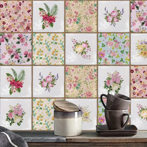 Miniatura 32 de Alwayspon Vinilo adhesivo efecto piedra, pegatinas para azulejos de pared autoadhesivas, protector antisalpicaduras para cocina y baño, T026