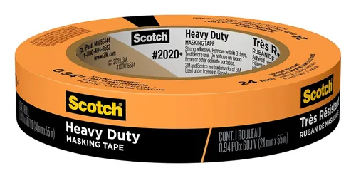 Miniatura 19 de Scotch Cinta adhesiva resistente para pintores, 6 rollos, 3.58 cm x 54.9 m, para uso en vinilo, alfombra, metal y plástico, cinta adhesiva