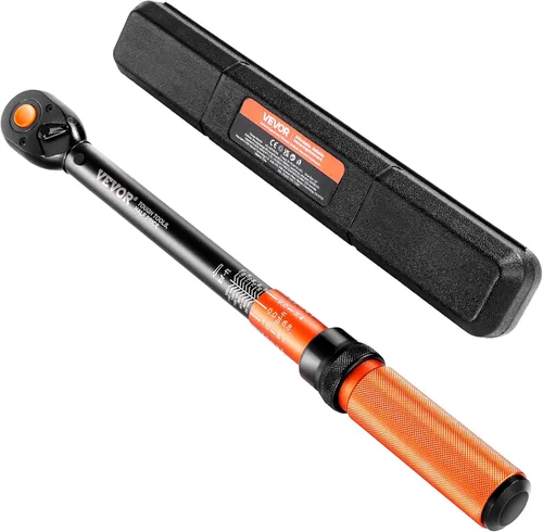 Miniatura 19 de VEVOR Llave dinamométrica de 1/2 pulgada con clic de 25-250 pies.libra/34-340 Nm, juego de llave dinamométrica ajustable de doble dirección, kit