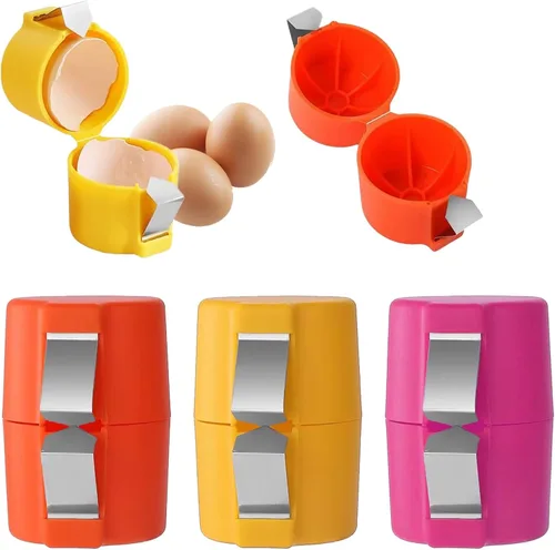 Abridor de cáscaras de huevo, herramienta para huevos crudos, pelador de huevos para huevos duros, cortador separador de cáscara de huevo,