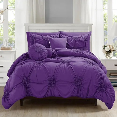Miniatura 14 de Elegant Comfort Lujoso, suave y acogedor juego de edredón de girasol de 10 piezas, juego completo suave y sedoso que incluye juego de sábanas