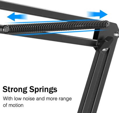 Miniatura 4 de Soporte de brazo para micrófono FIFINE; soporte de brazo de tijera con suspensión, con abrazadera de gran resistencia, adaptador de 3/8 a 5/8