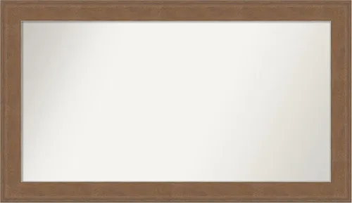 Miniatura 124 de Amanti Art Espejo de baño marrón para sobre el fregadero, 25 x 25 pulgadas, hecho a medida, espejo de tocador cuadrado marrón medio, marco de madera