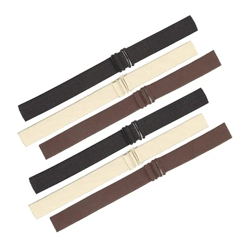 Miniatura 14 de Correas ajustables para pelucas y hacer pelucas, bandas ajustables para peluca (negro, 1 pulgada x 6 piezas)