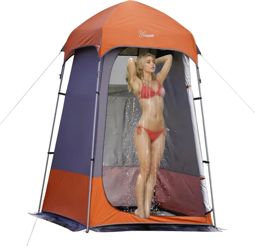 Miniatura 10 de Carpa de Ducha al Aire Libre Cambiador de Privacidad Carpas de Camping Portátiles Negro