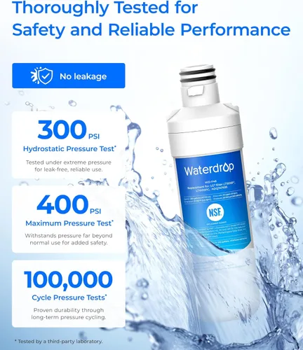 Miniatura 6 de Waterdrop LT1000PC ADQ747935 MDJ64844601 Filtro de agua para refrigerador, reemplazo para LG® LT1000P®, ADQ74793501, ADQ74793502, Kenmore 46-9980