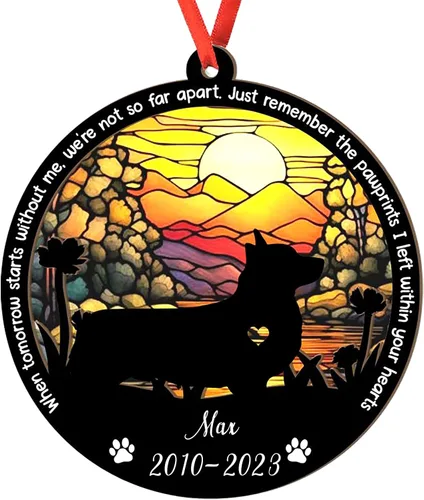 Miniatura 30 de Adorno personalizado para atrapasoles de sabueso afgano, adorno de Navidad de sabueso afgano – Regalo para perro amante, sabueso afgano