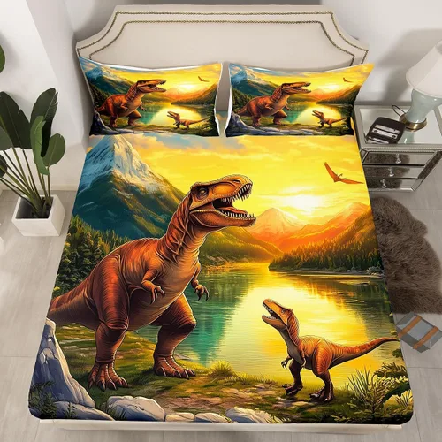 Miniatura 17 de Erosebridal Monster Bedding - Juego de sábanas de tamaño individual con diseño de dragón mágico para niños y hombres, juego de cama ajustable