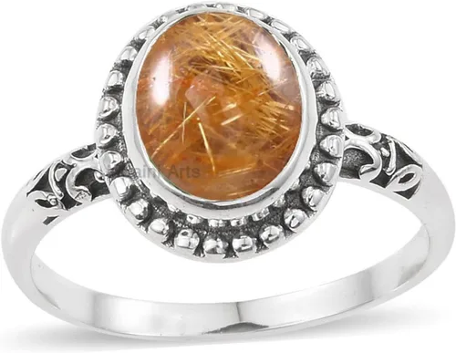 Miniatura 9 de Anillo de plata de ley 925 para mujer, anillo único de gema ovalada hecho a mano