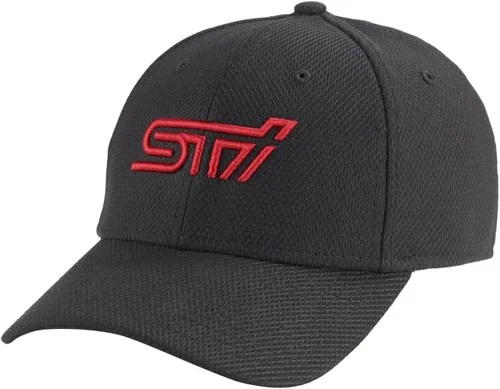 Subaru Gorra elástica con logotipo de Sti original Impreza Forester Outback Ascent BRZ Crosstrek Sti WRX Legacy, Negro, S - M