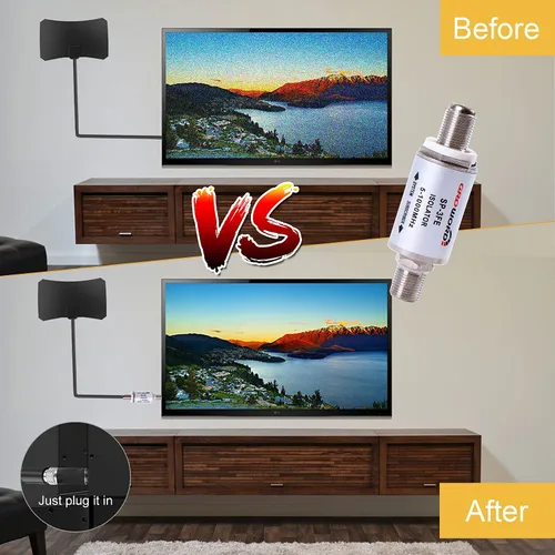Miniatura 4 de SP-3FE Aislador de bucle de tierra, 2 piezas de hum/zumbido/eliminador de ruido, transformador de aislamiento para aplicaciones de TV por cable