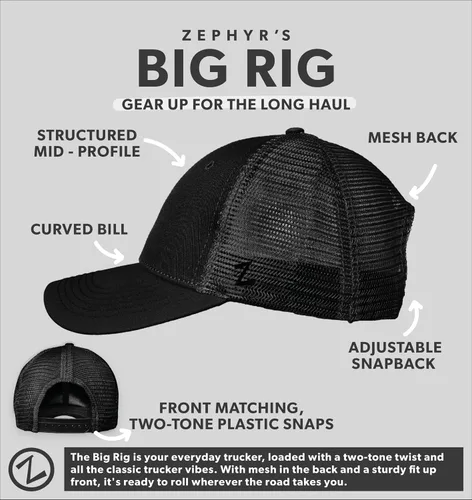 Miniatura 7 de ZHATS Sombrero Snapback ajustable para hombre Big Rig