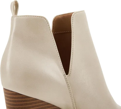 Miniatura 3 de PiePieBuy Botines clásicos de punta puntiaguda para mujer, botas de tacón grueso